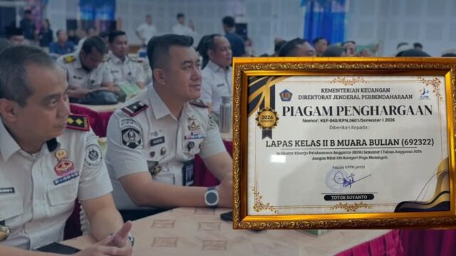 LAPAS MUARA BULIAN RAIH PENGHARGAAN SATKER TERBAIK: KINERJA ANGGARAN SEMESTER I 2026 DINILAI LUAR BIASA