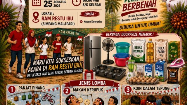 Semarak HUT RI ke-81: RAM Restu Ibu Gelar Pesta Rakyat dan Banjir Doorprize Sembako di Simpang Malapari Muara Bulian